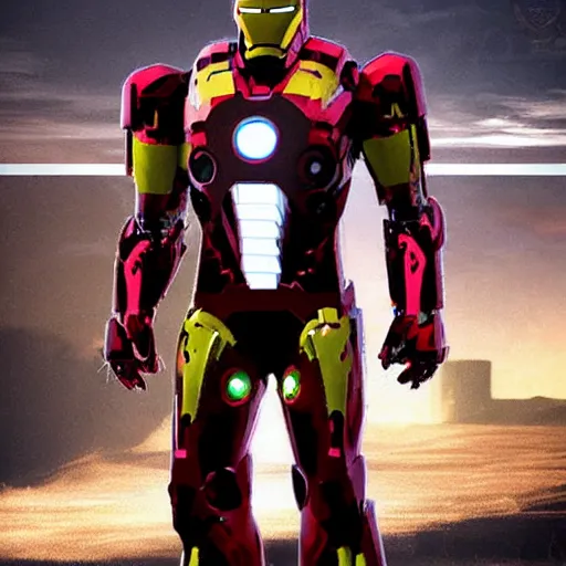 Prompt: cyperpunk Ironman armor