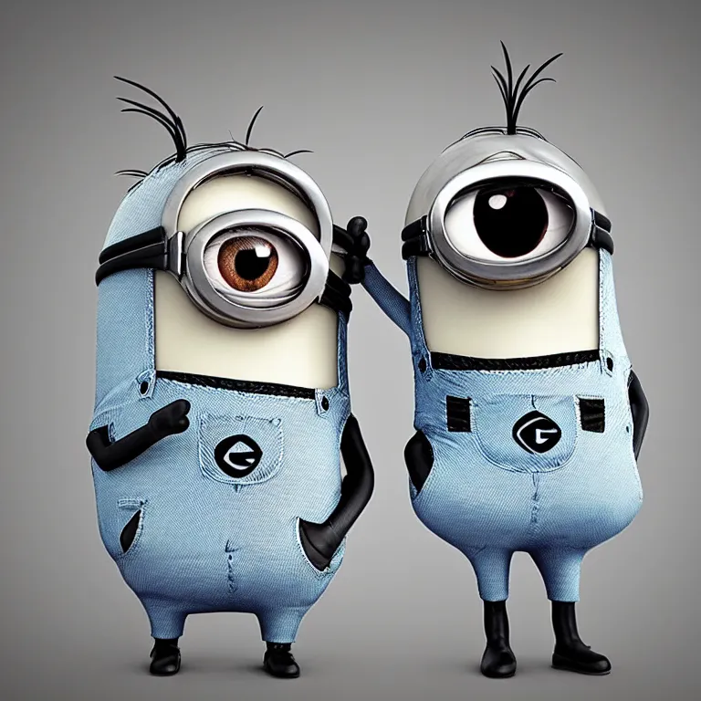 Prompt: photo of an anorexic minion