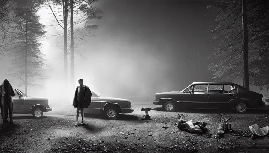 Image similar to the two complementary forces that make up all aspects and phenomena of life, by gregory crewdson