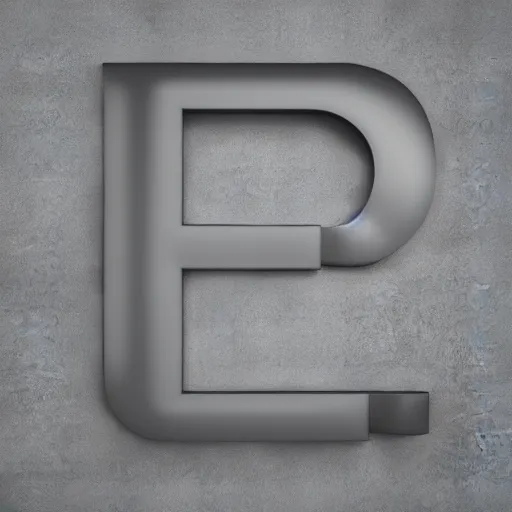 Image similar to 3D render of letter A, studio lighting