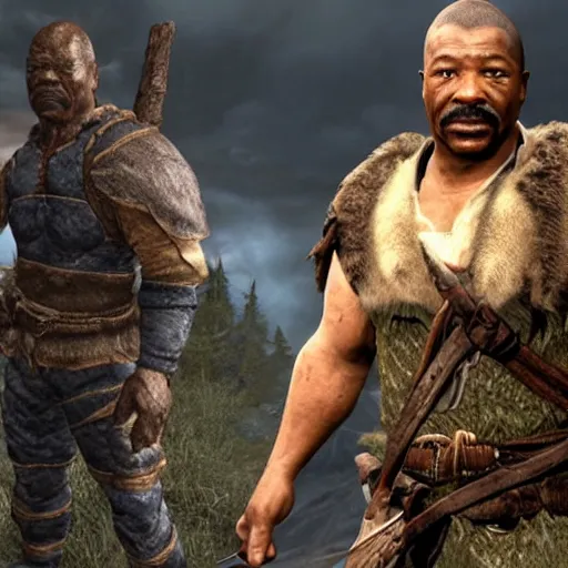 Prompt: carl weathers in skyrim