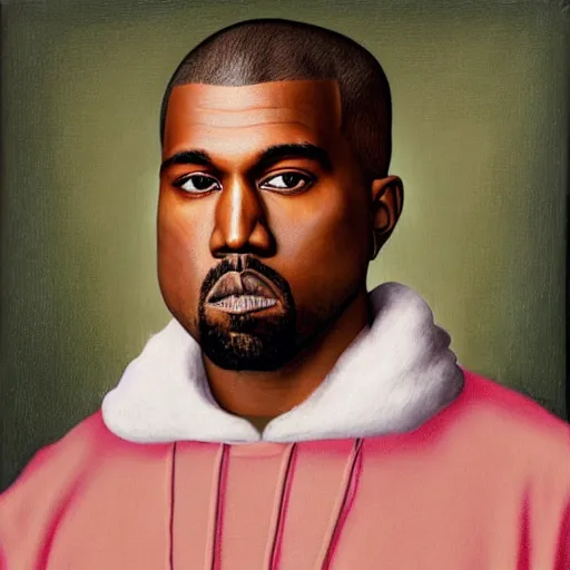 Image similar to A Renaissance portrait painting of Kanye West