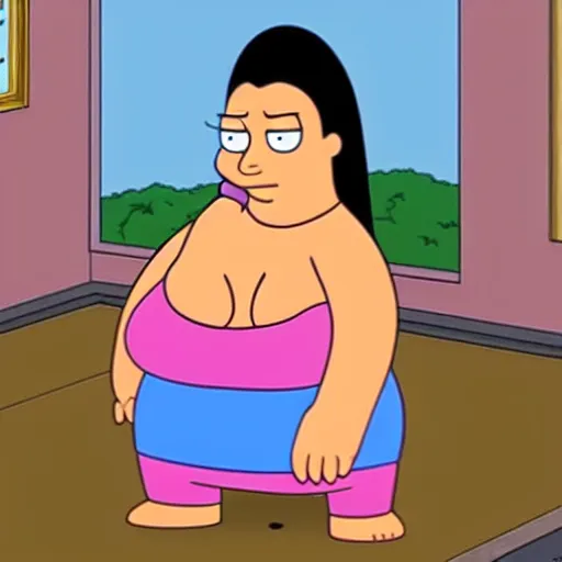 Prompt: kim kardashian in family guy