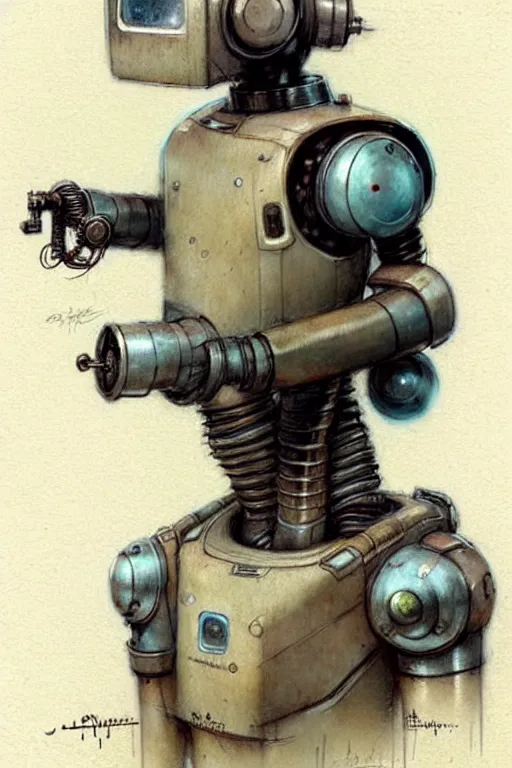 Image similar to (((((1950s robot . muted colors.))))) by Jean-Baptiste Monge !!!!!!!!!!!!!!!!!!!!!!!!!!!