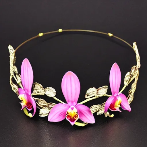 Image similar to a Orchid Metal Tiara