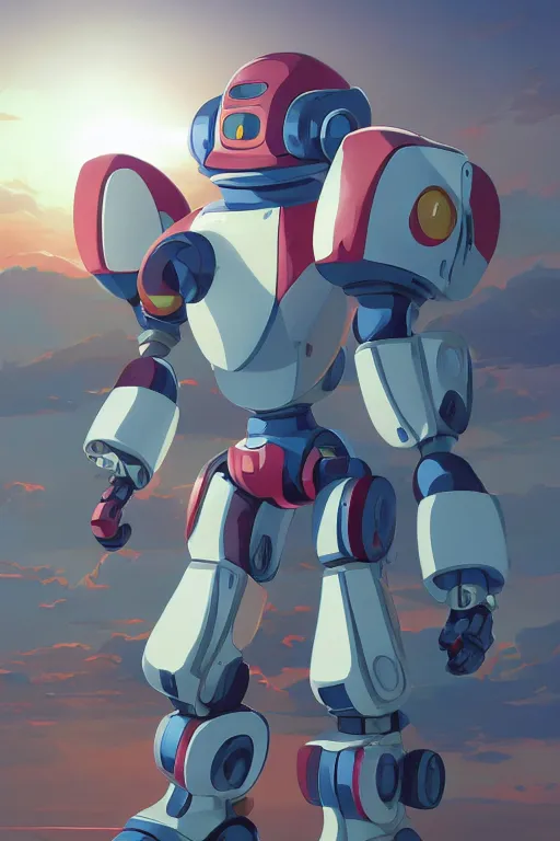 Image similar to metabots medabots medarotto medarot robot minimalist comics, behance hd by jesper ejsing, by rhads, makoto shinkai and lois van baarle, ilya kuvshinov, rossdraws global illumination ray tracing hdr radiating a glowing aura