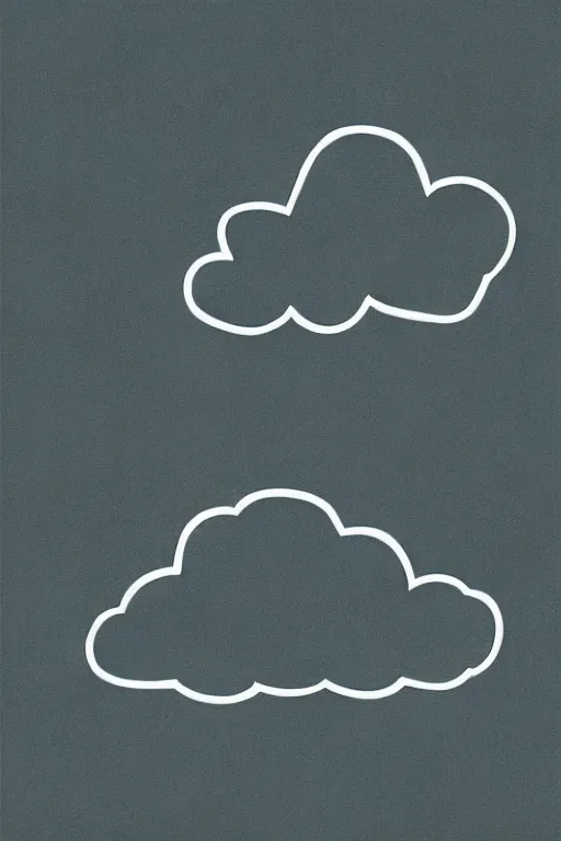 Image similar to minimalist boho style art of a cloud, illustration, vector art