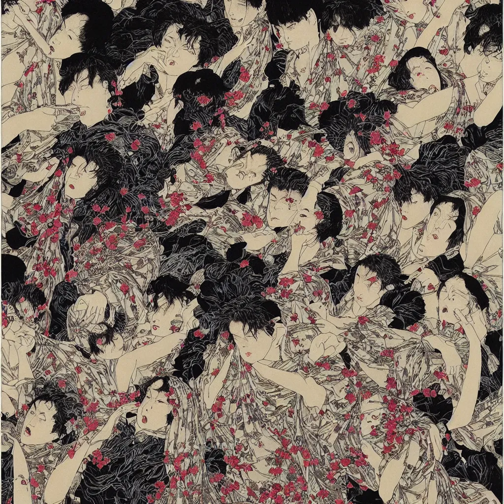 Prompt: “ then would come oblivion and the awful awakening to face the hideous four horsemen terror, bewilderment, frustration, despair, art by takato yamamoto ”