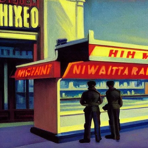 Image similar to rebel alliance in Nighthawks 1942 Painting by Edward Hopper