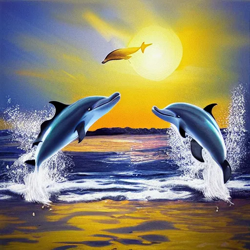 Prompt: dolphins dream