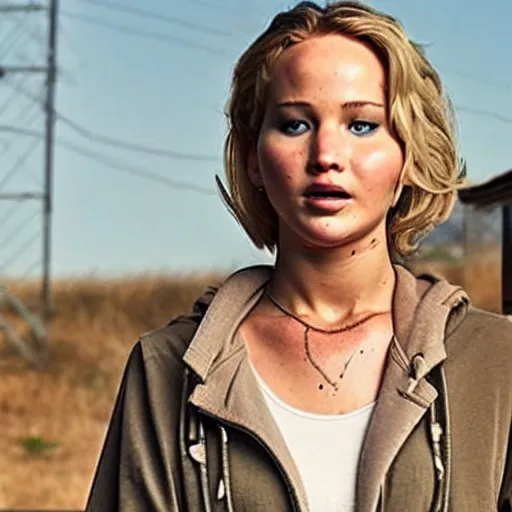 Image similar to still of Jennifer Lawrence as female Jesse Pinkman in remake of Breaking Bad (2029)