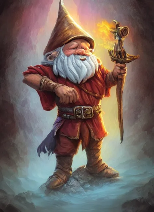 Image similar to gnome, ultra detailed fantasy, dndbeyond, bright, colourful, realistic, dnd character portrait, full body, pathfinder, pinterest, art by ralph horsley, dnd, rpg, lotr game design fanart by concept art, behance hd, artstation, deviantart, hdr render in unreal engine 5