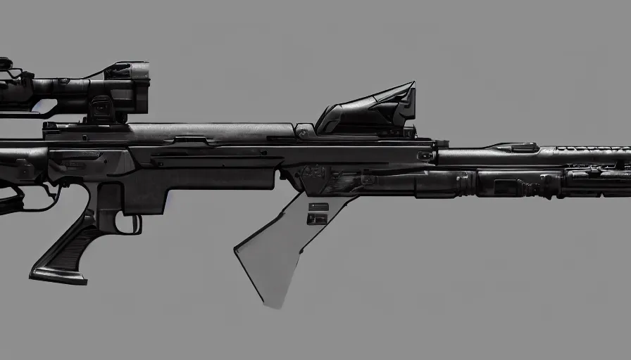 Image similar to a futuristic rifle design