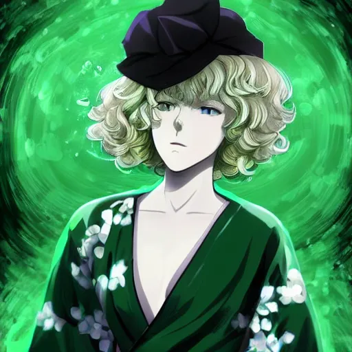 Prompt: beautiful portrait art of tatsumaki, trending on pixiv booru artstation