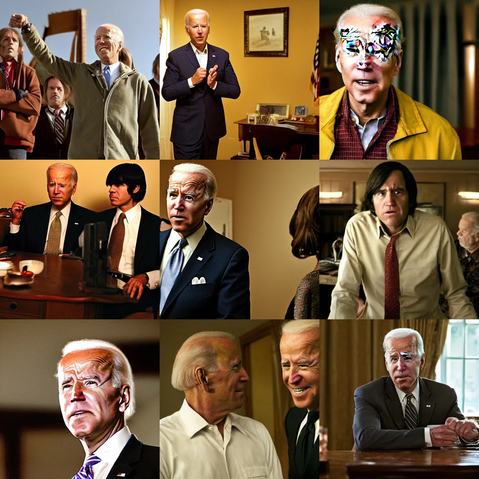 Prompt: joe biden, film still from no country for old men ( 2 0 0 7 ), high quality