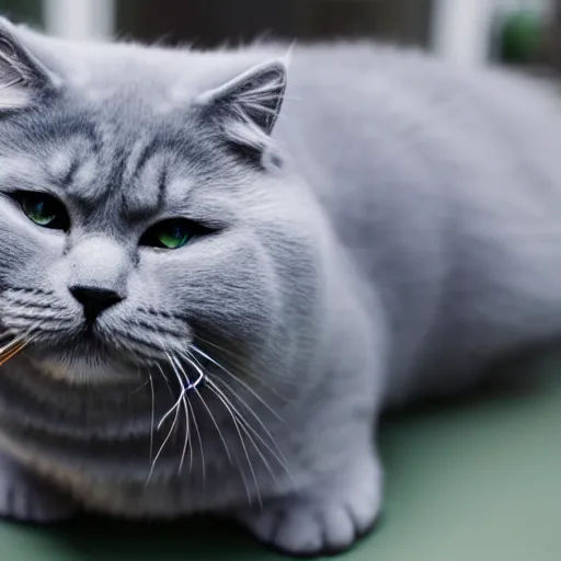 Prompt: a fluffy roadster made of British Shorthair, cool, 4k, hd, highly detailed