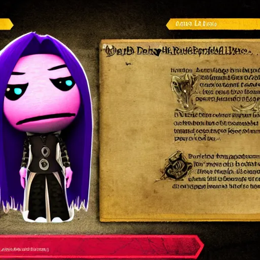 Image similar to darklord amdusc inspired by little big planet