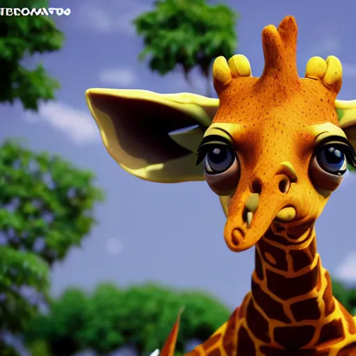 Image similar to morty from rick and morty dressed as a giraffe, highly detailed, octane render, 4 k, unreal engine