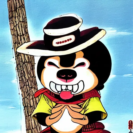 Prompt: basoromyu kuma by oda eiichiro