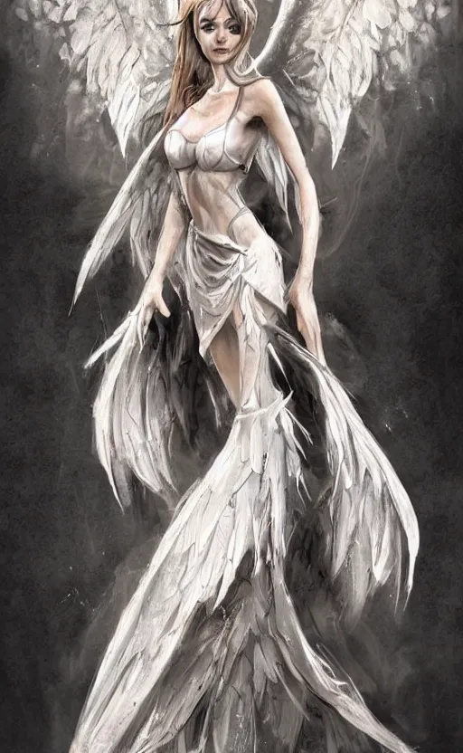 Image similar to concept art. angel girl. artsation trending. highly detailed