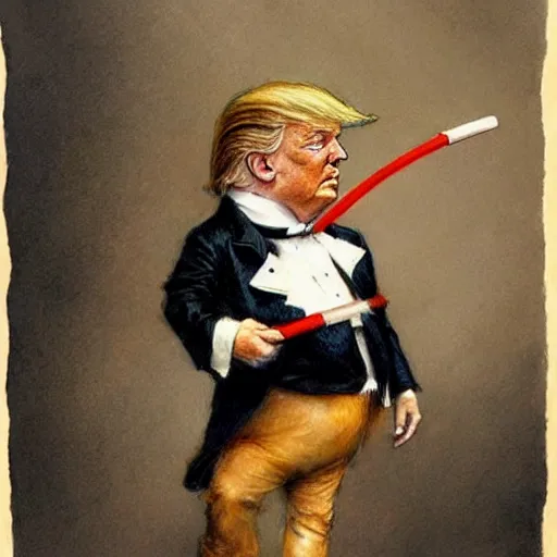 Image similar to ( ( ( ( ( donald trump hula hoop. muted colors. ) ) ) ) ) by jean - baptiste monge!!!!!!!!!!!!!!!!!!!!!!!!!!!