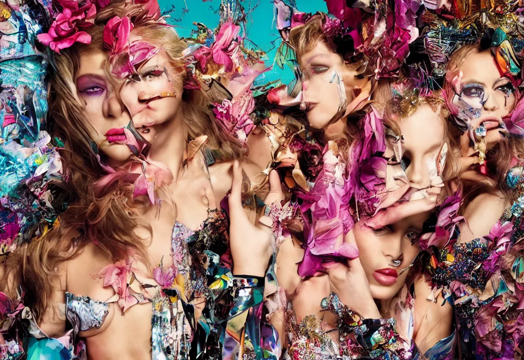 Image similar to fashion editorial photograph by David Lachapelle. highly detailed. 8k. depth of field. photography