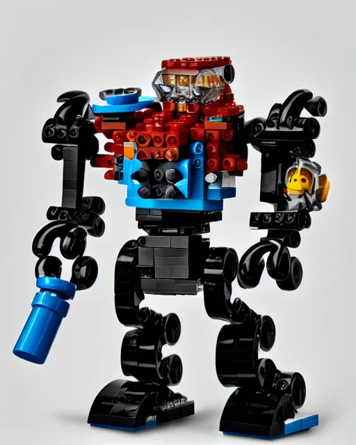 Image similar to photo of official lego bionicle! lech!!! wałesa!!! with a small! moustache!, 4 k, product photography, high quality