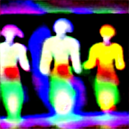 Image similar to diverse groups of humans with glowing electronic body implants projecting amazing images collectively, from behind, rebirth, beauty, wide angle, elaborate, wet, highly detailed, colors, beautiful lighting