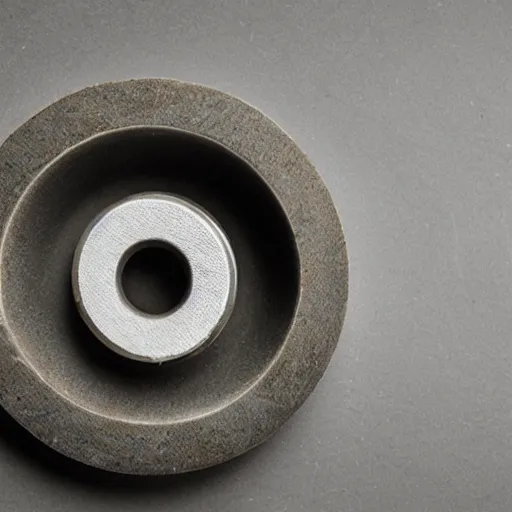 Image similar to a stylish marketing photograph of a resin-bonded grinding wheel