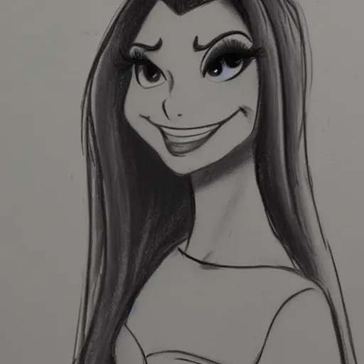 Image similar to milt kahl pencil sketch of victoria justice disney style