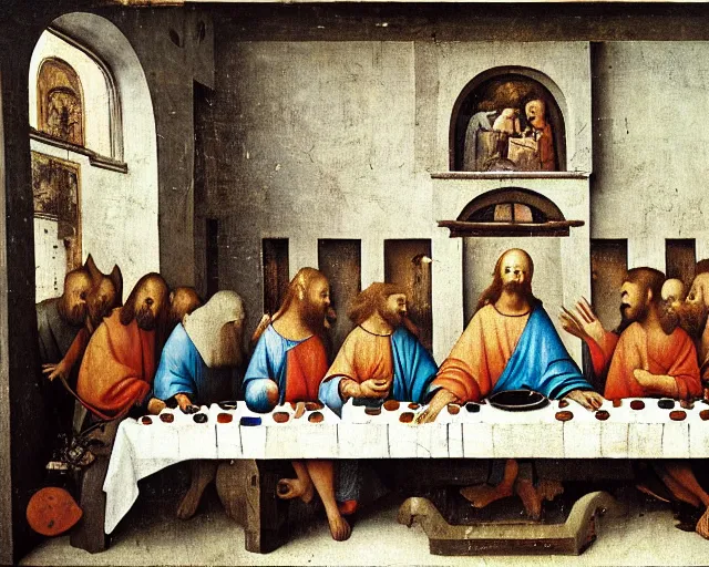 Image similar to The Last Supper by Hieronymus Bosch