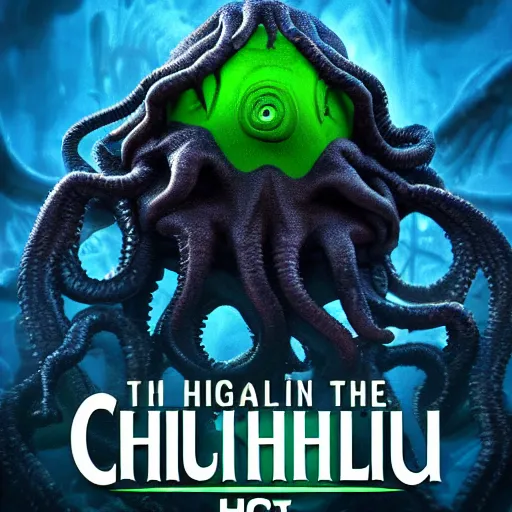 Image similar to Cthulhu in the style of Monsters Inc., high quality, hyper detailed, dramatic lighting, 8k cinematic