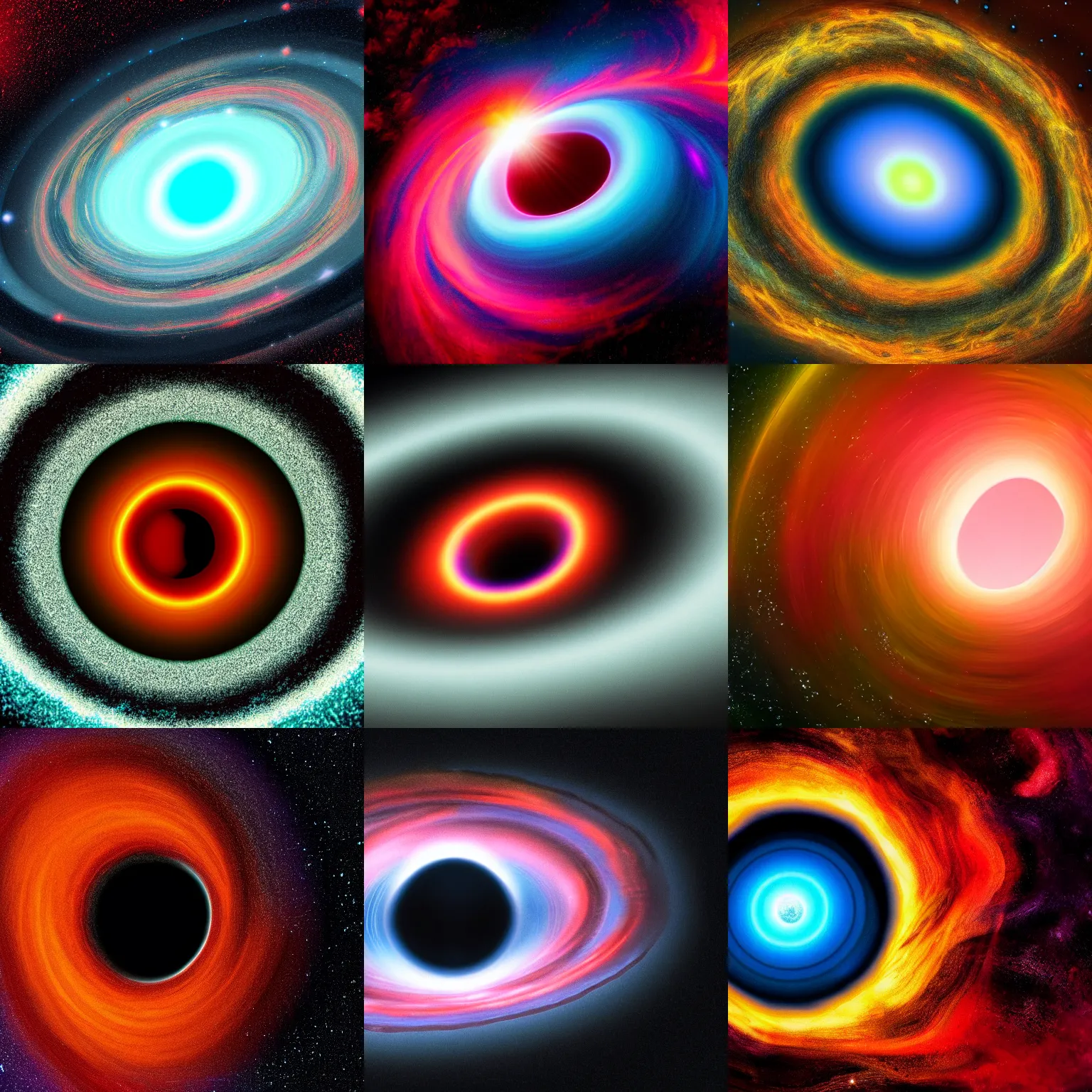 Prompt: black hole, hyper realistic, 4k, vibrant colors