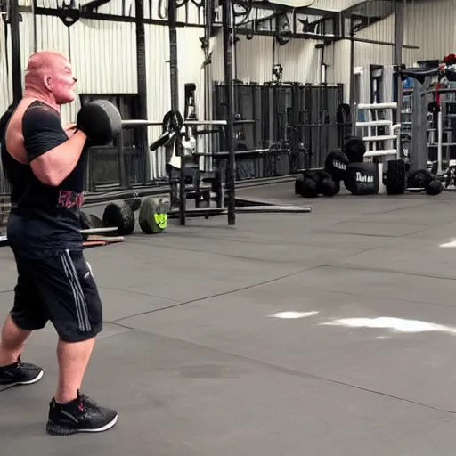 Image similar to Brock Lesnar working out in a trainyard, brock Lesnar workout in boxcar