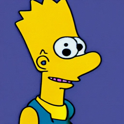 Image similar to a highly detailed photograph of Bart Simpson as a real human boy