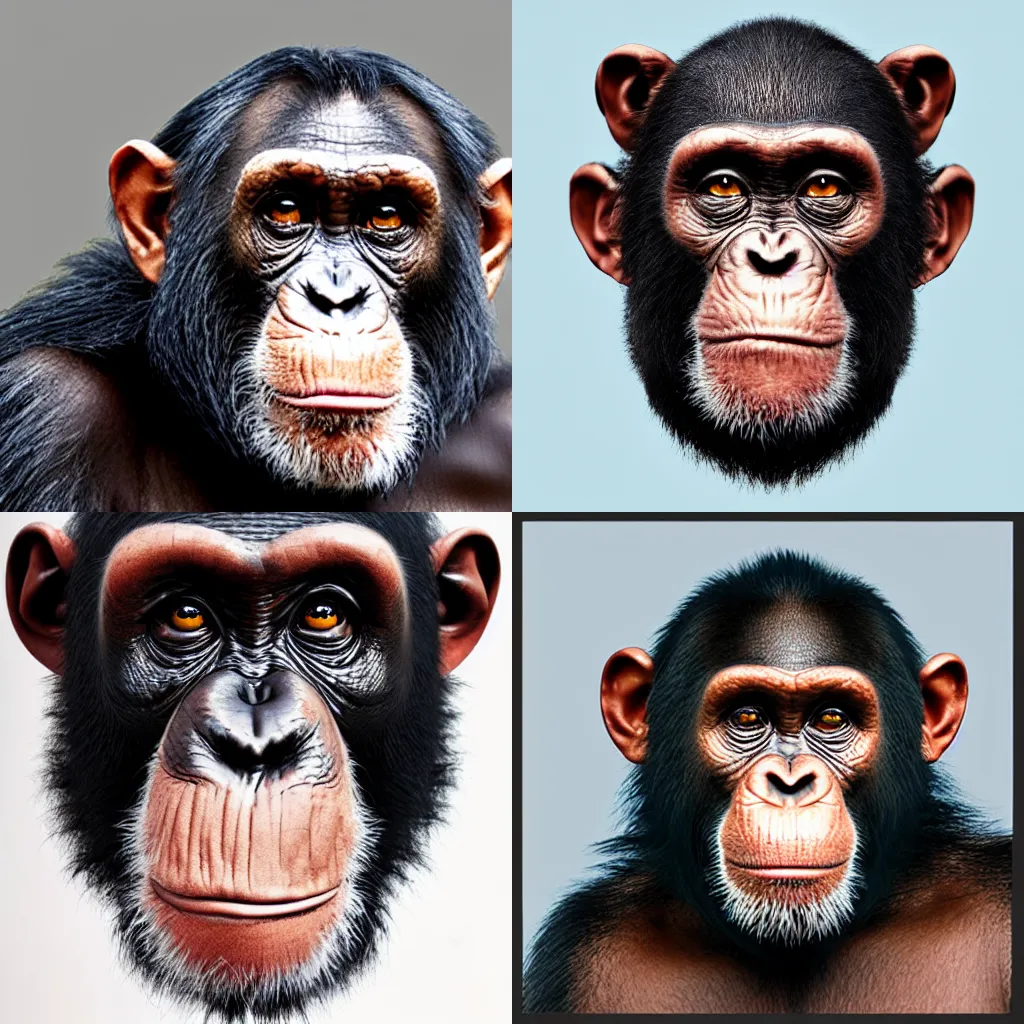 Image similar to mugshot of chimpanzee