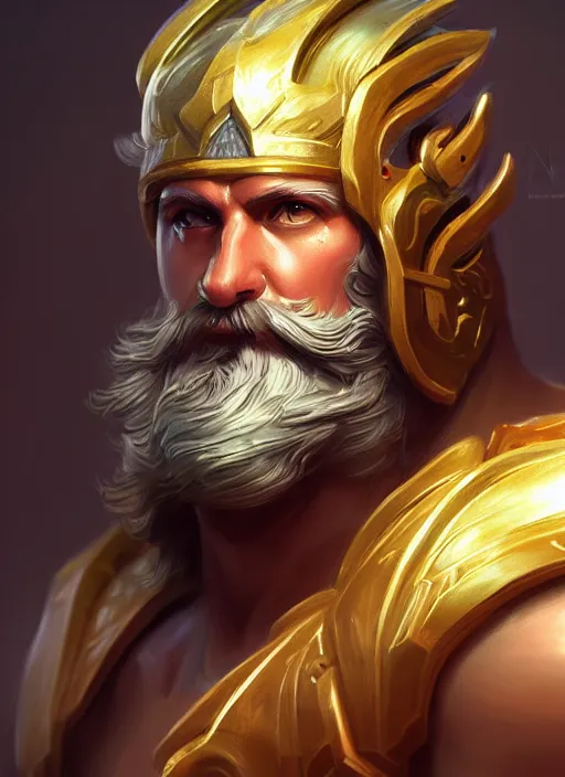 Image similar to a highly detailed illustration of zeus, intricate, elegant, highly detailed, centered, digital painting, artstation, concept art, smooth, sharp focus, league of legends concept art, wlop.