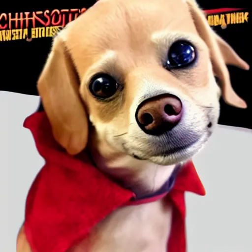 Image similar to blond sith chiweenie, cinematic