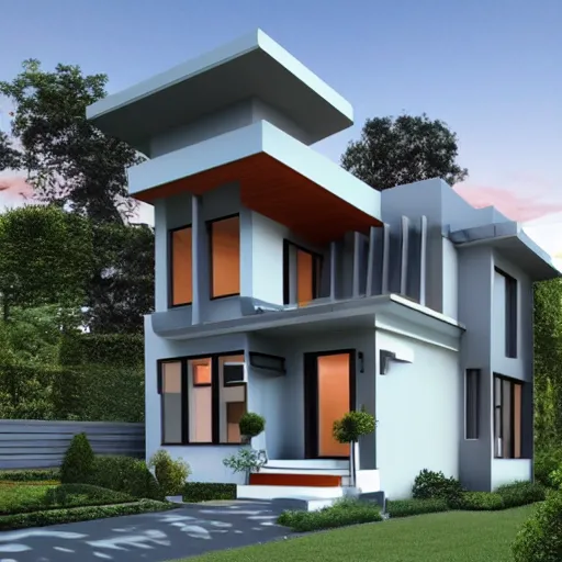 Image similar to a modern house architecture blueprint