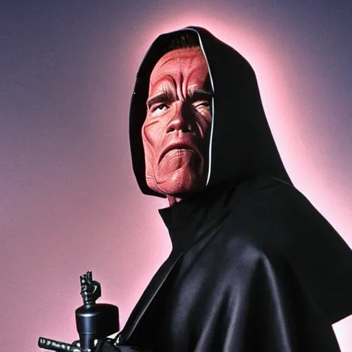 Prompt: Arnold Schwarzenegger as a sith lord