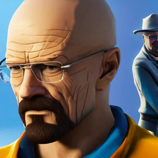 Image similar to walter white in fortnite