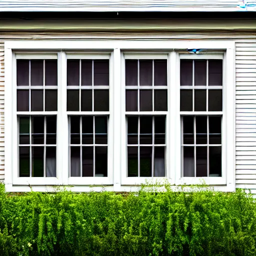 Image similar to a detailed photograph of the outside of a house with curtains in the windows 8 k, highly detailed, editorial