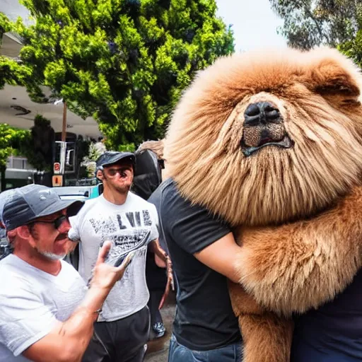 Prompt: LOS ANGELES, CA, USA-SEP 20, 2017: Just one of the most adorable huge fluffy huggable creatures that emerged from the opening of the Hellmouth