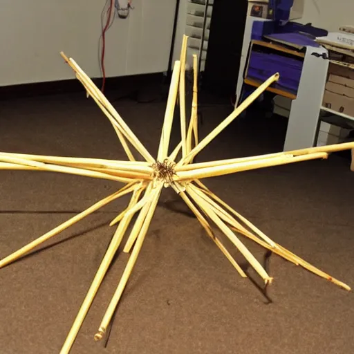 Image similar to hobby diy engineering photo. tensegrity