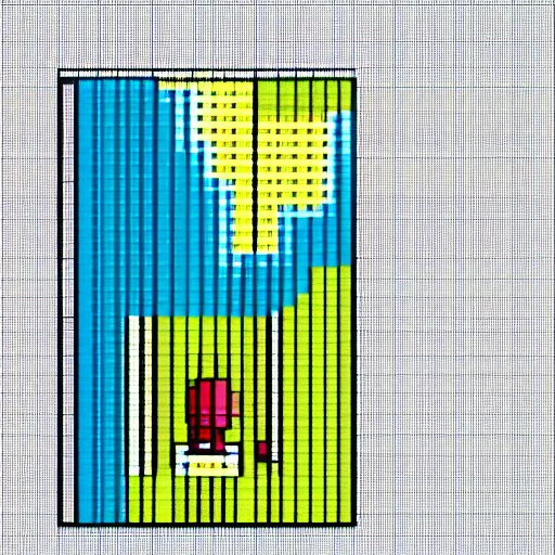 Image similar to zoom meeting, pixle art