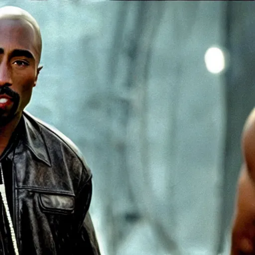 Prompt: tupac in the latest terminator movie