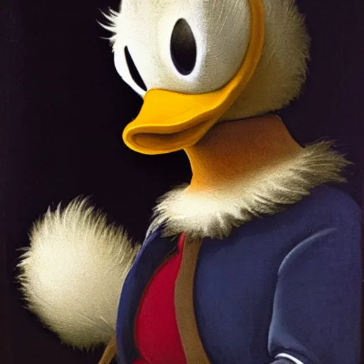 Image similar to Portrait of Donald Duck by Leonardo da Vinci