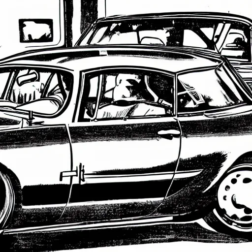 Image similar to illustration of a vintage mgb