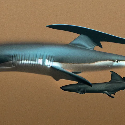 Image similar to An incredible photograph of a shark fighting an alligator, 4k, ultra detailed, award winning