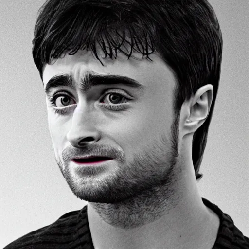 Prompt: hyperrealistic film still of daniel radcliffe crossed with a radish